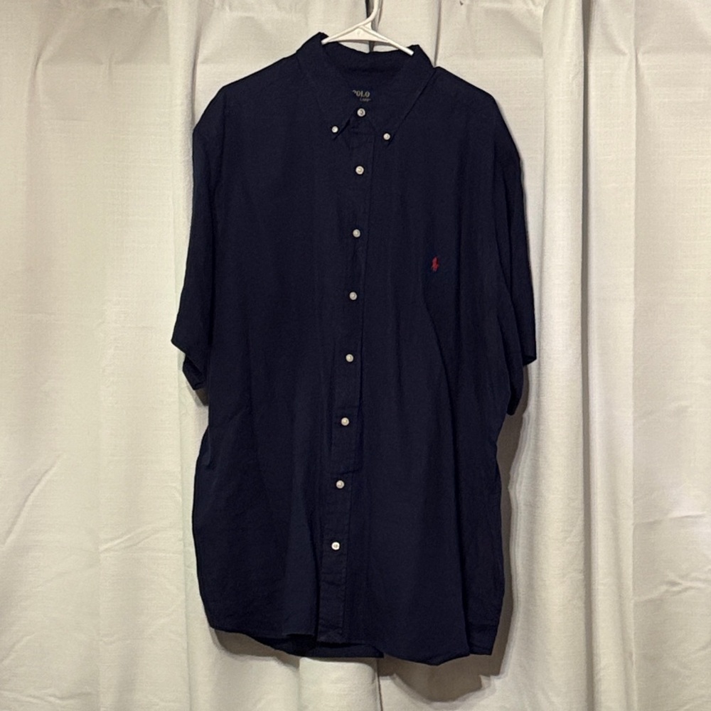 Ralph Lauren Navy Button-Down Shirt